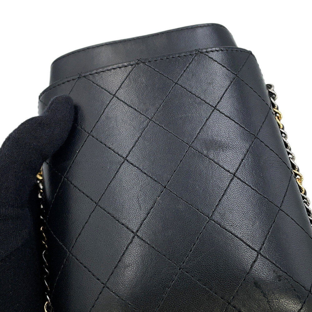 CHANEL Black Lambskin Leather Logo Wallet - Picture 7 of 14